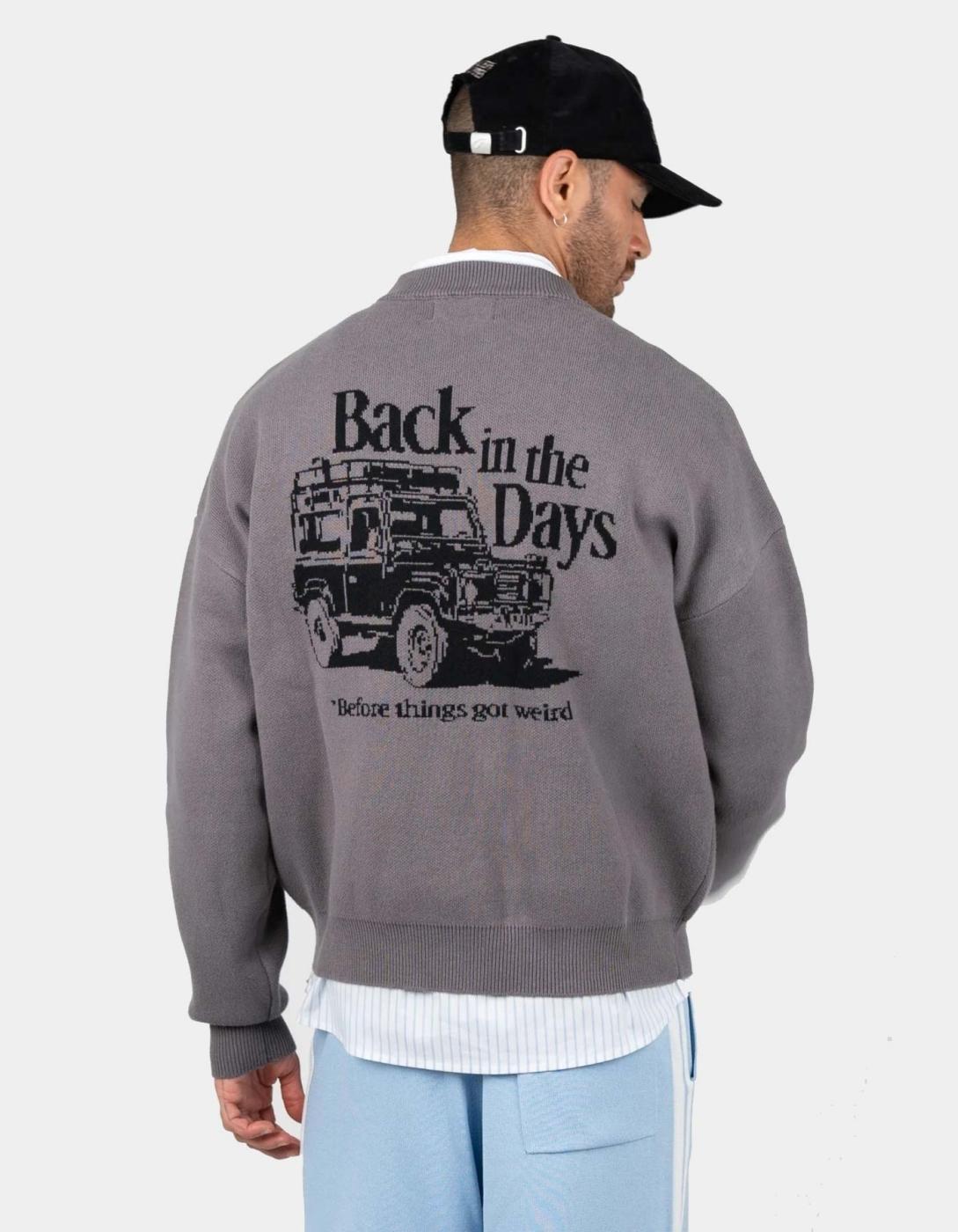 Sudadera Crew PROHIBITED BACK IN THE DAYS - Grey
