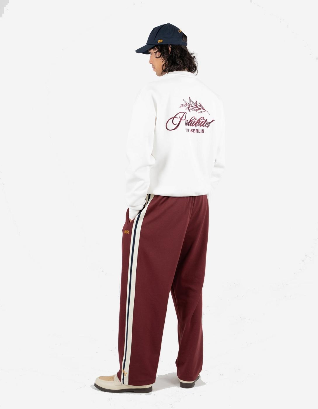 Sudadera Crew PROHIBITED LEAF - Off White