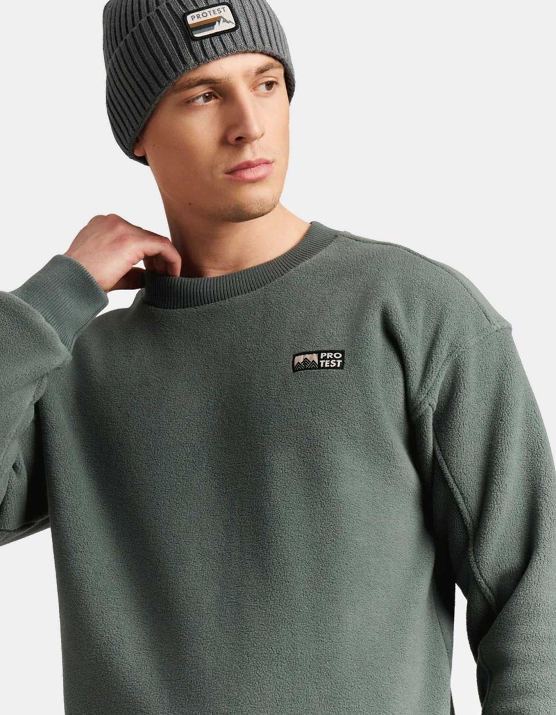 Sudadera Crew PROTEST HAWKS - Evergreen