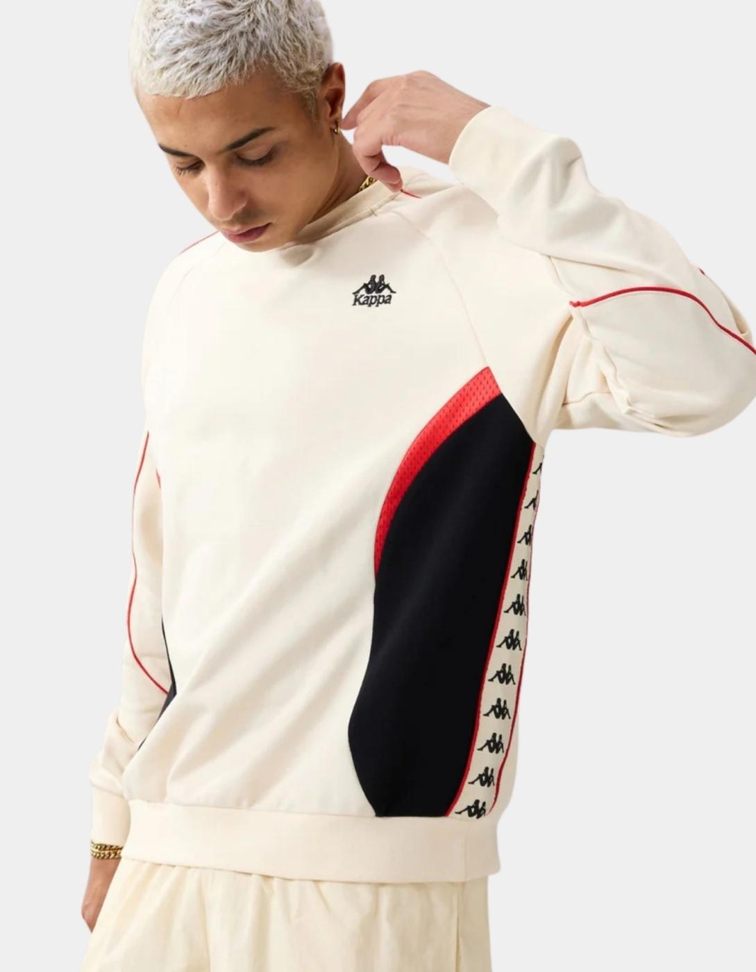 Sudadera Crew SPENCER - Beige Butter/Red Md Coral/