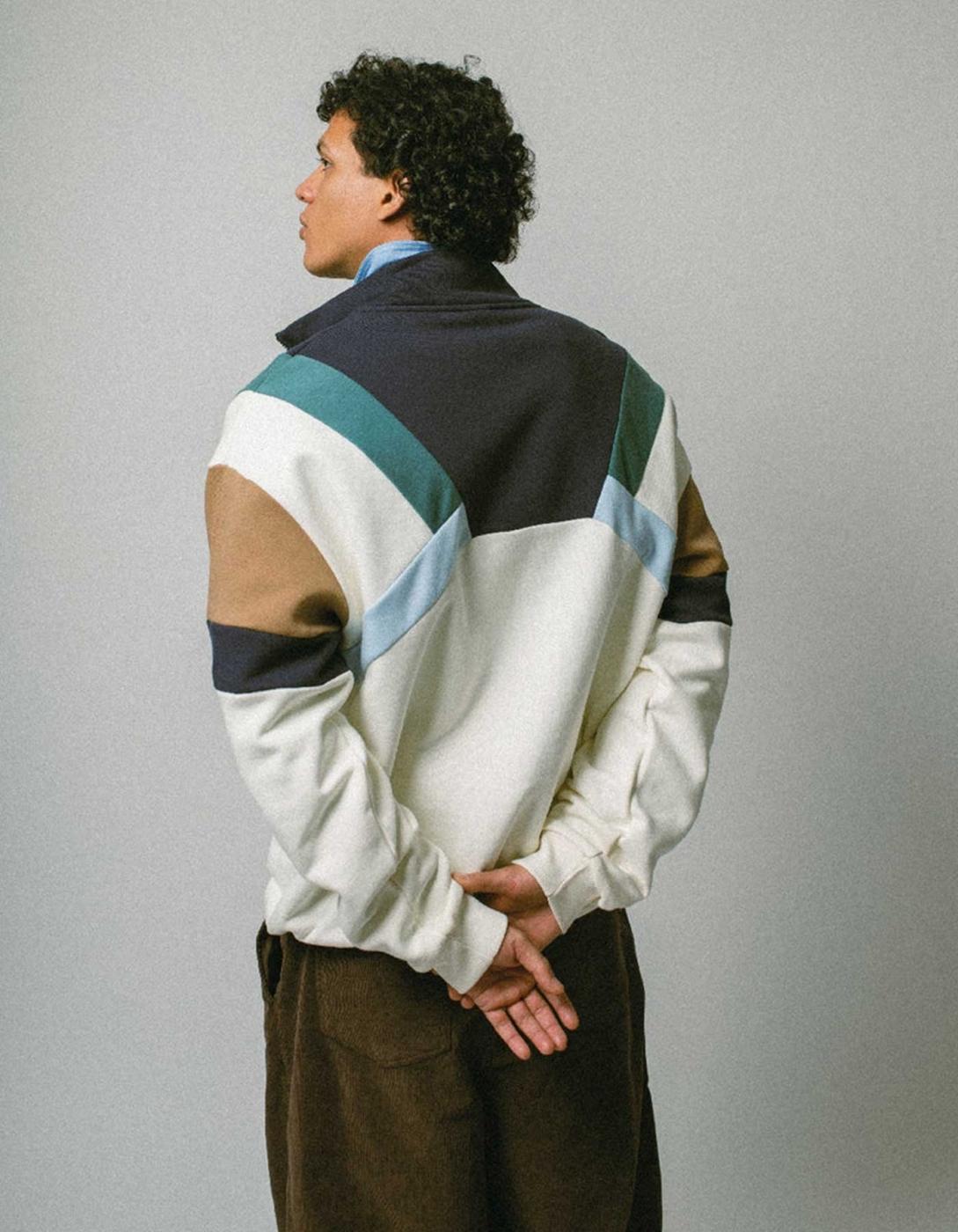 Sudadera KAOITKO Crew ALECK - Ivory/Navy