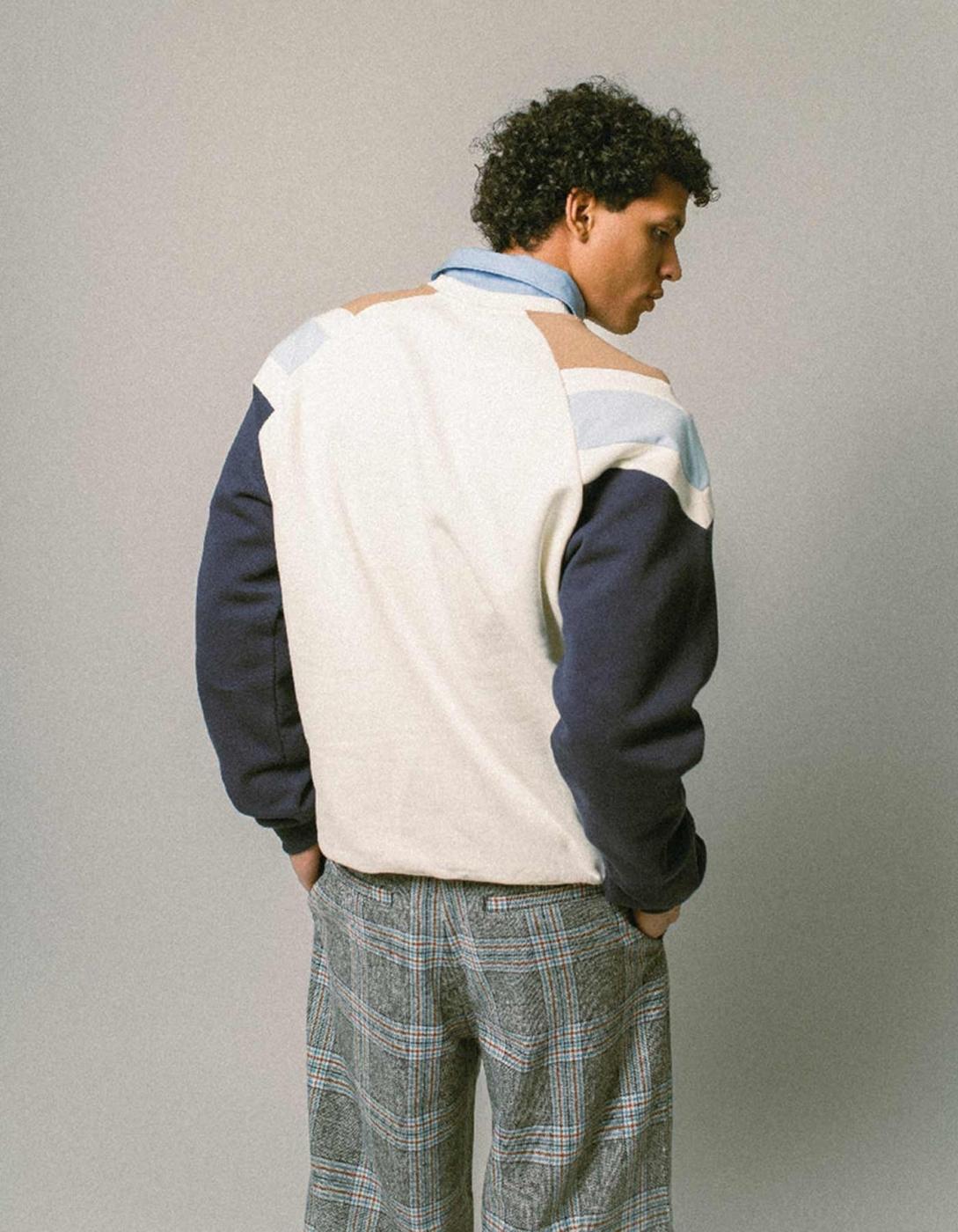 Sudadera KAOTIKO Crew ROCCO - Ivory/Navy
