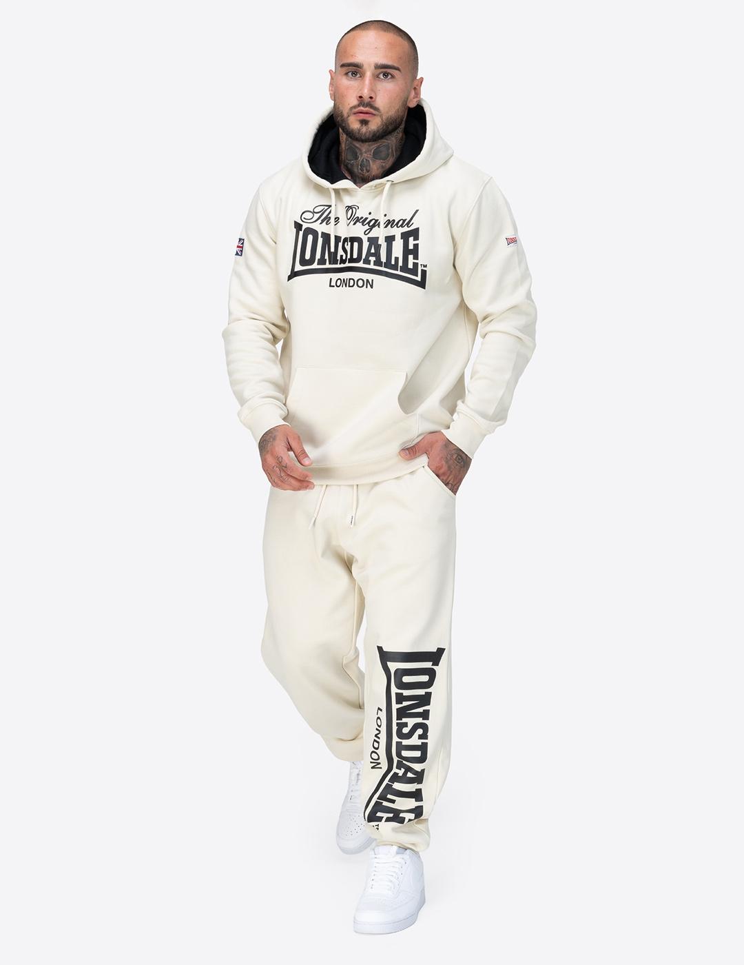 Sudadera LONSDALE Capucha ATHERTON - Beige/Black