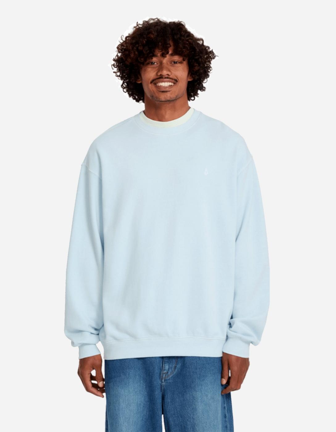 Sudadera VOLCOM Crew SINGLE STONE - Light Blue Acid
