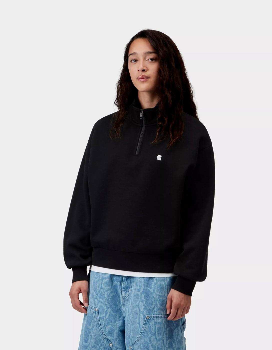 Sudadera W' CASEY HIGH NECK - Black / Silver