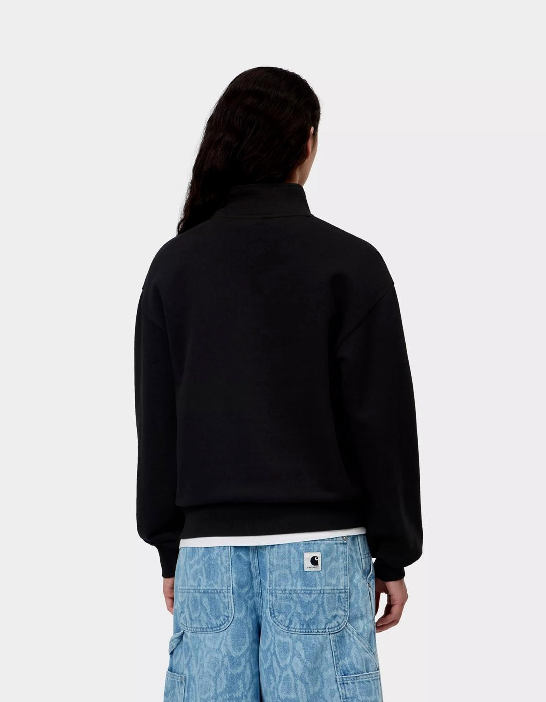 Sudadera W' CASEY HIGH NECK - Black / Silver