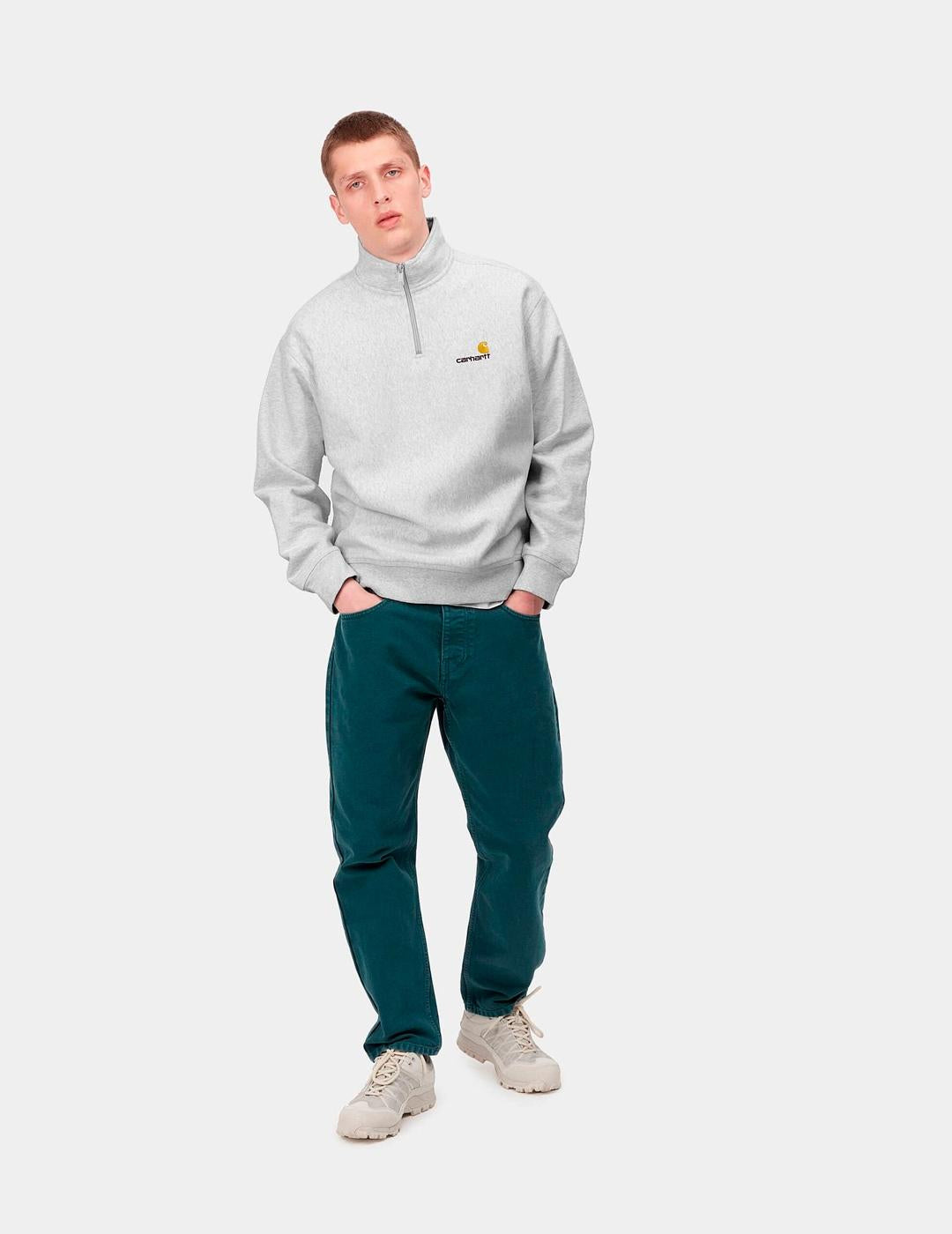 Sudadera ZIP AMERICAN SCRIPT - Ash Heather