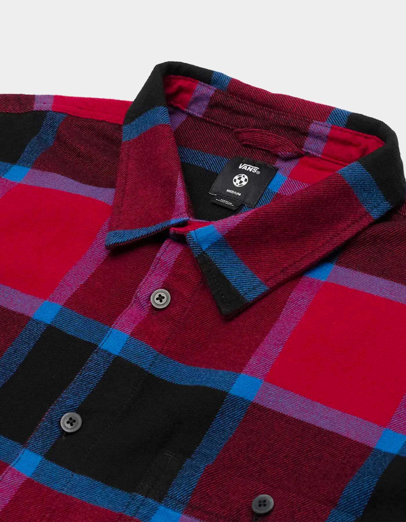 Camisa VansLARKSPUR PLAID FLANNEL - Bordeaux/Black