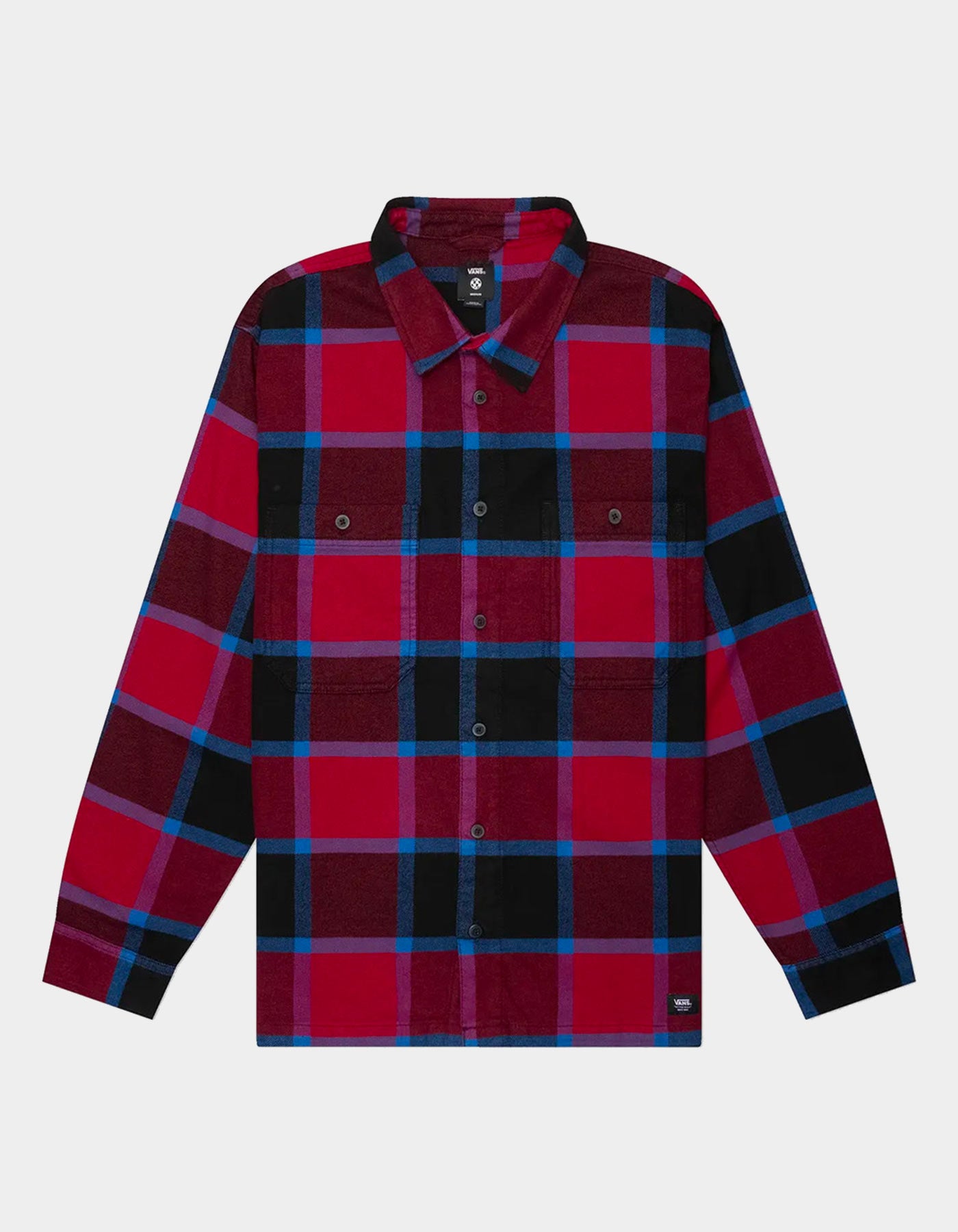Camisa VansLARKSPUR PLAID FLANNEL - Bordeaux/Black