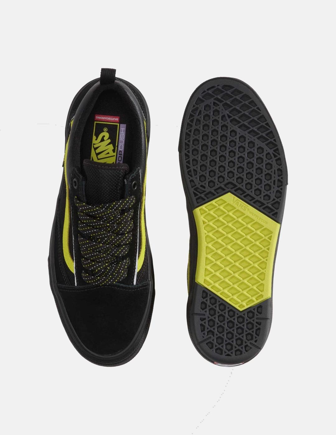 Zapatillas VANS SKATE OLD SKOOL WAFFLECUP RFL - Black/Lime