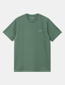 Camiseta CARHARTT SCRIPT EMBROIDERY - Park / White