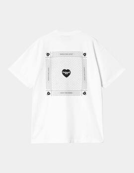 Camiseta CARHARTT HEART BANDANA - White / Black