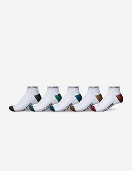 Calcetines GLOBE INGLES ANKLE (PACK DE 5) - White/Assort