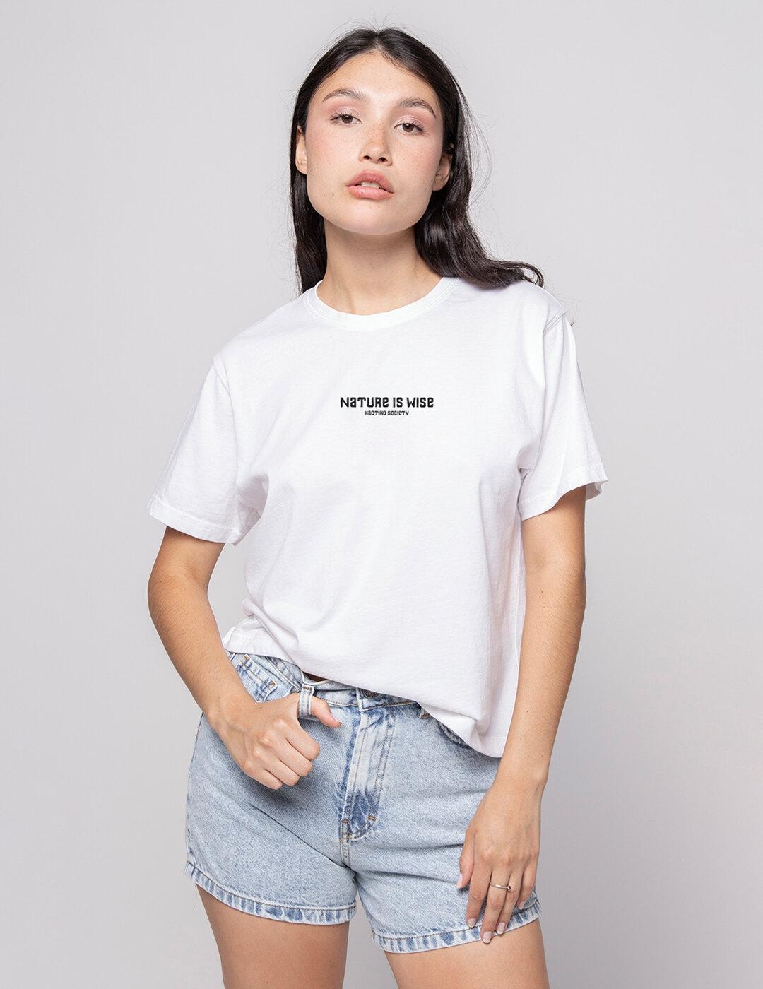 Camiseta KAOTIKO WASHED NATURE IS WISE - White