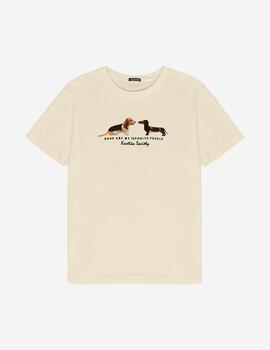 Camiseta KAOTIKO WASHED PUPPIES - Ivory