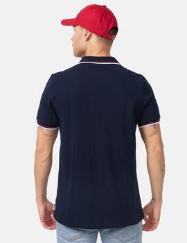 Polo LONSDALE LION - Navy/Dark Red