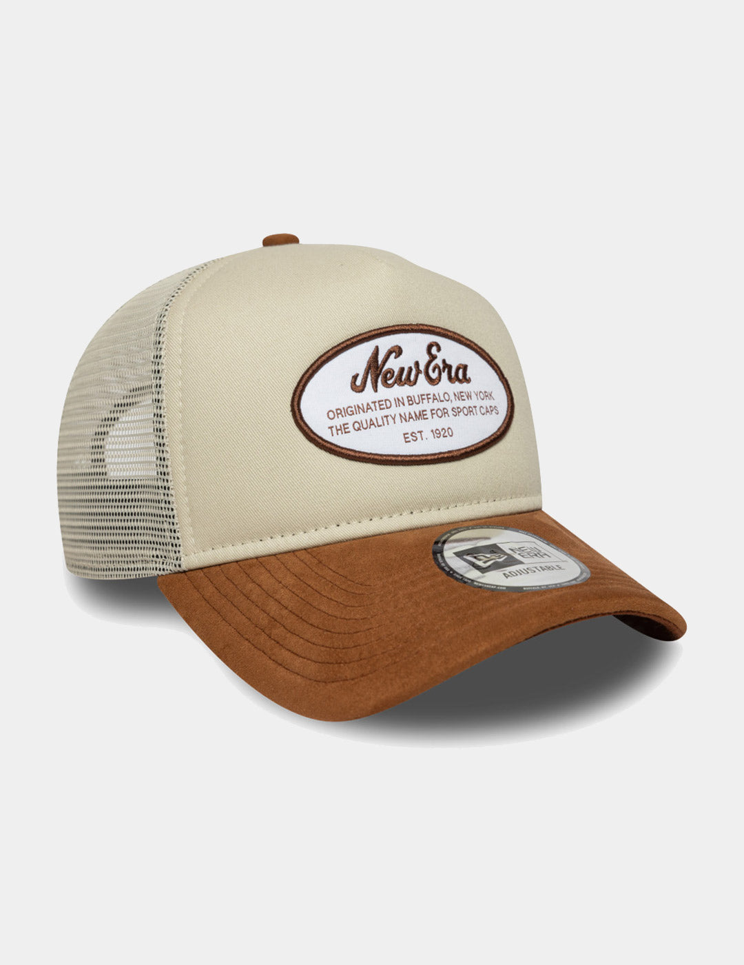 Gorra NEW ERA OVAL PATCH SUEDE TRUCKER NEWERA - Light Beige