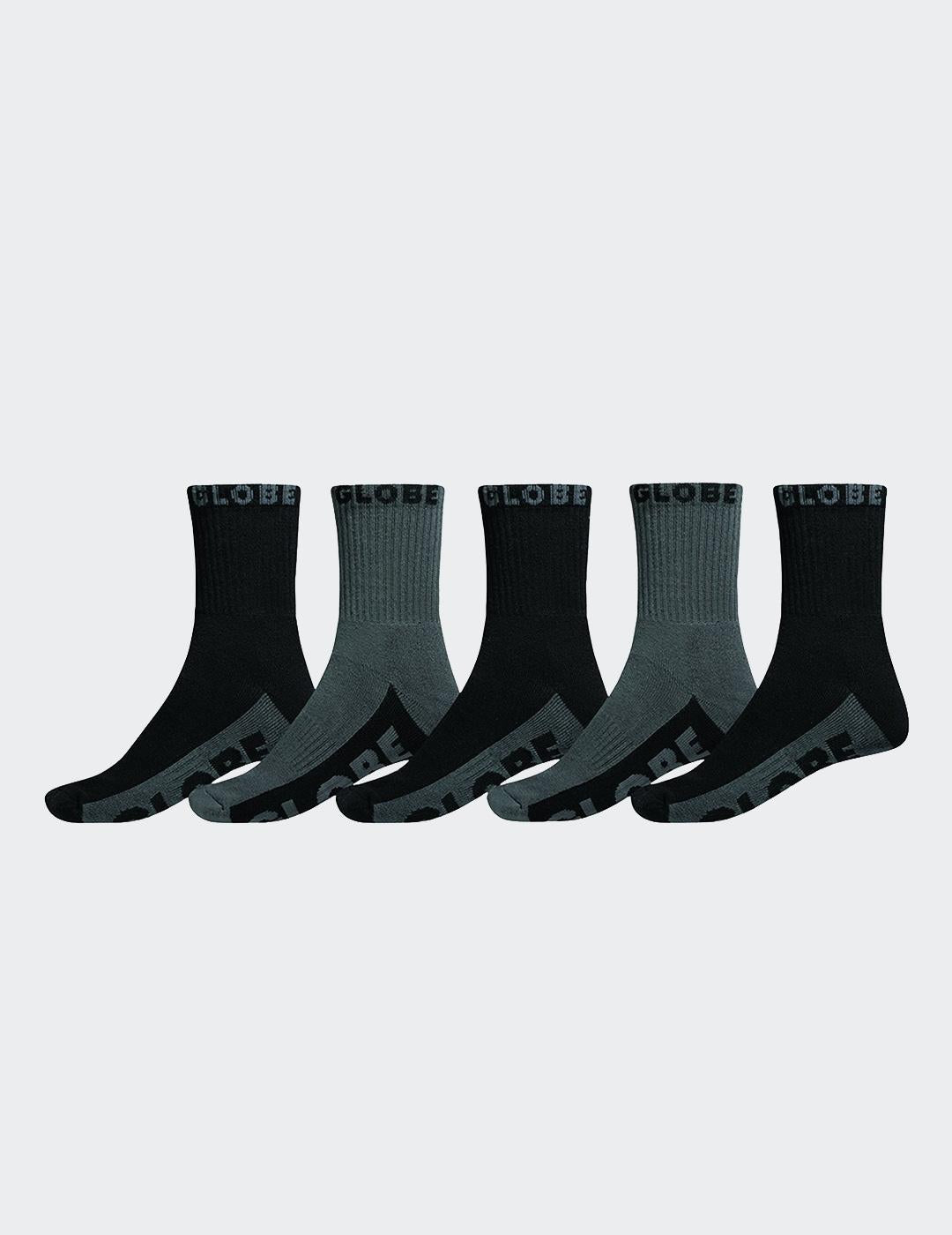 Calcetines CREW (Pack de 5) - Black/Grey