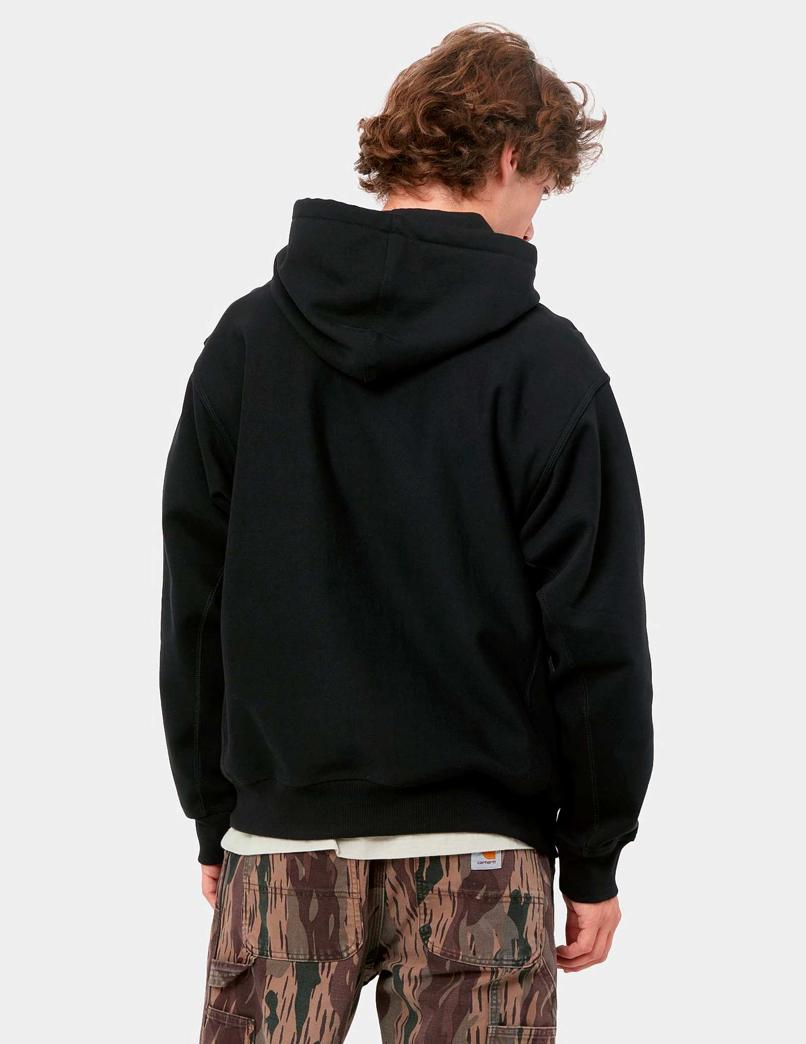 Sudadera Capucha AMERICAN SCRIPT - Black