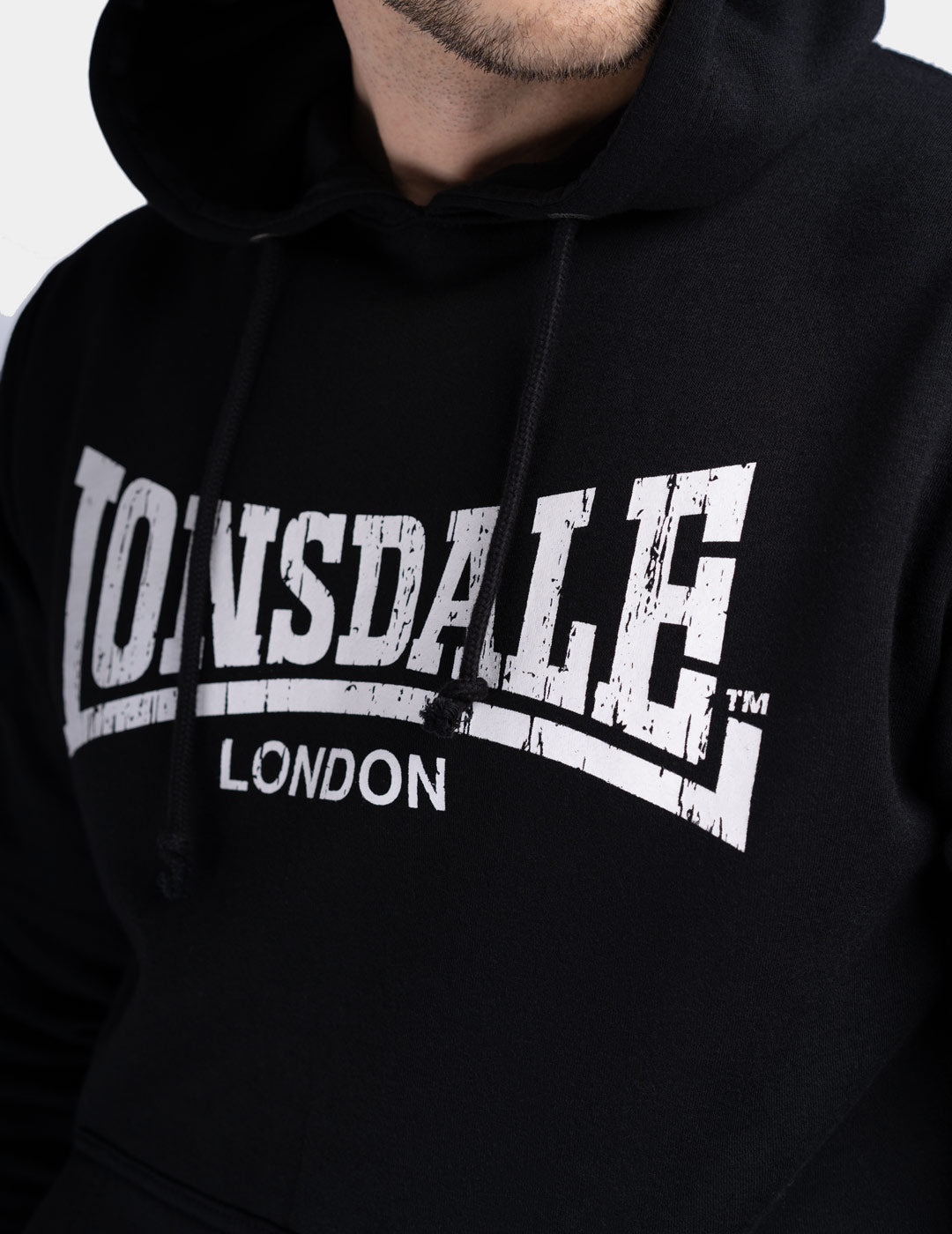 Sudadera Capucha LONSDALE WOLTERTON - Black/White