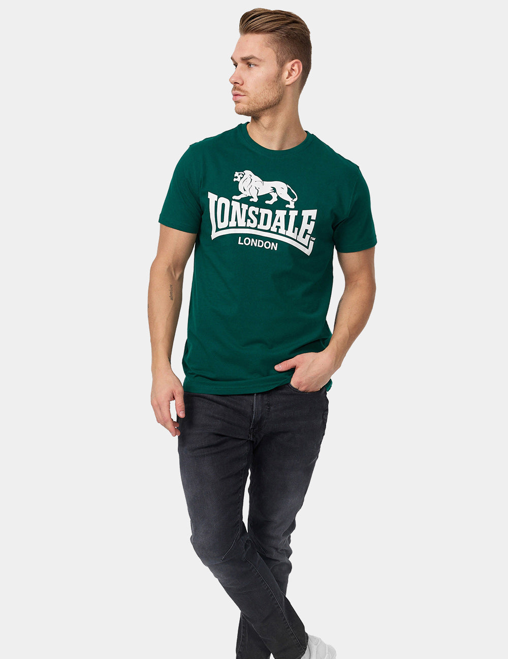 Camiseta LONSDALE LOGO - Bottle Green