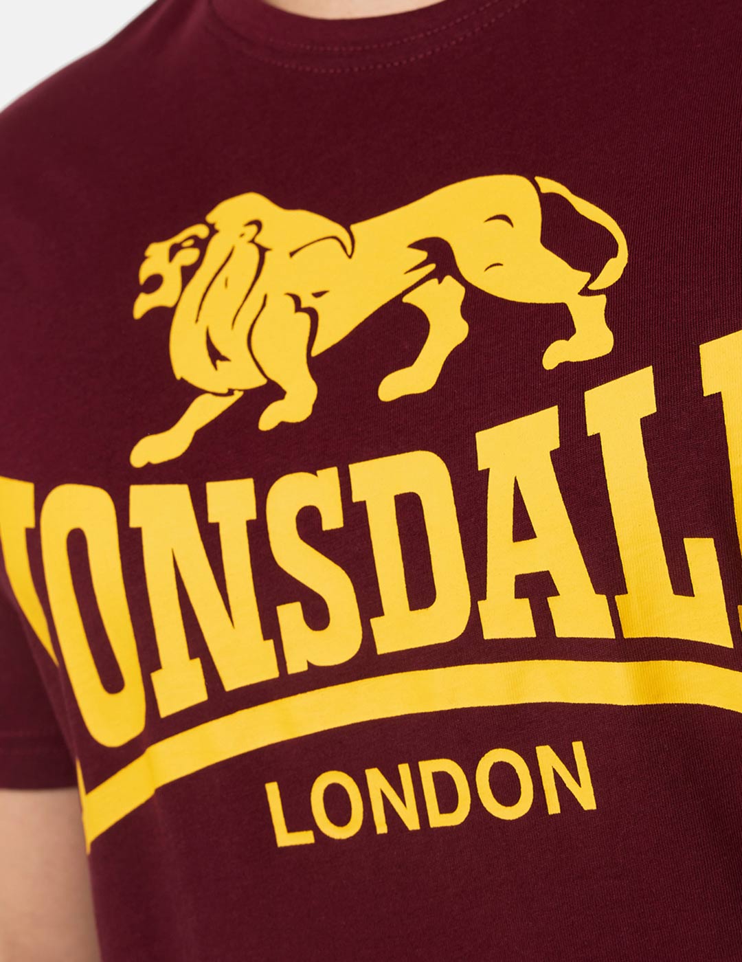 Camiseta LONSDALE LOGO - Vintage Oxblood