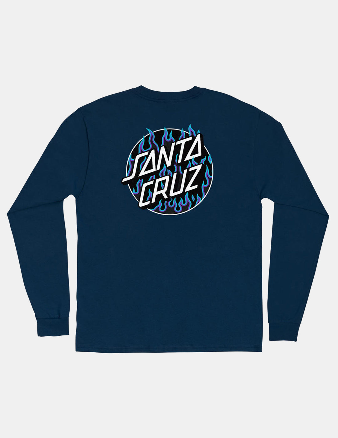 Cta. SANTA CRUZ THRASHER FLAME DOT LS MIDWEIGHT - Navy