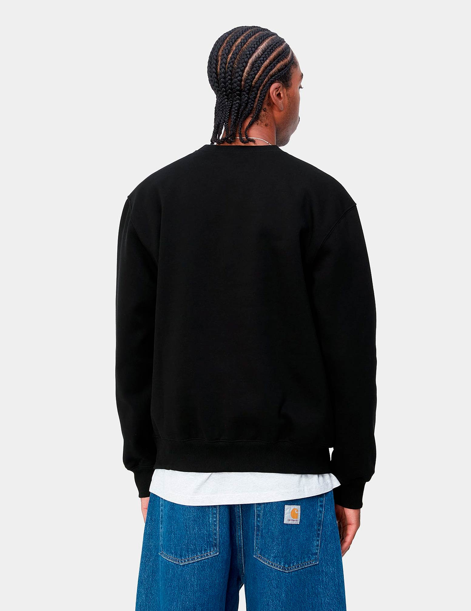 Sudadera Crew CARHARTT SWEAT - Black / White