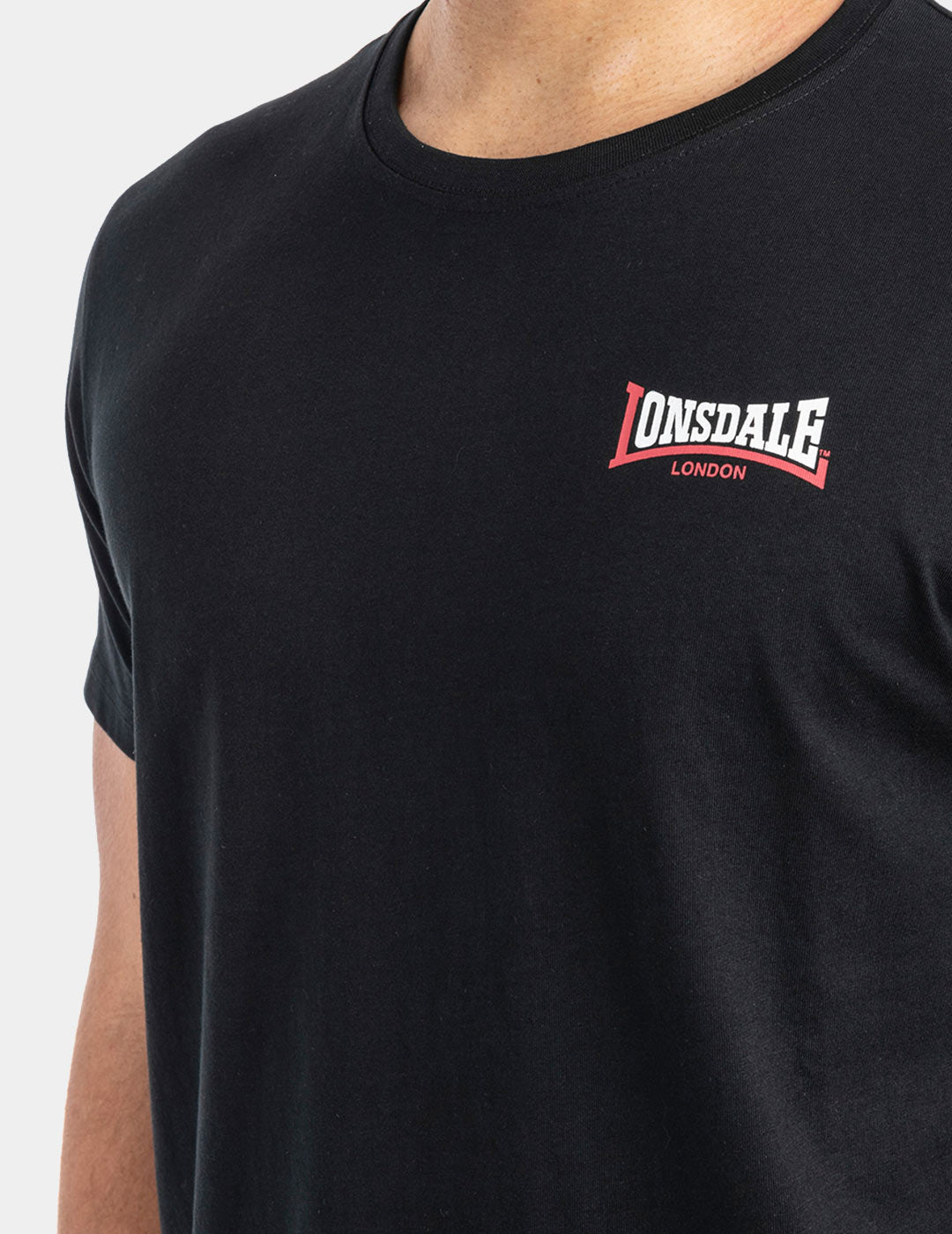 Camiseta LONSDALE DALE - Black/White/Red