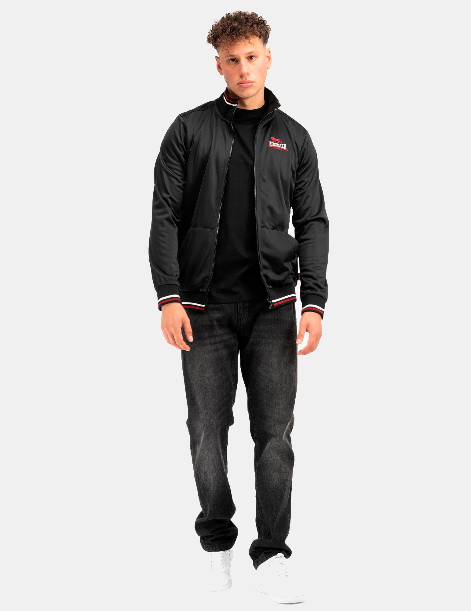 Chaqueta LONSDALE IRTHING - Black/Red/Ecru