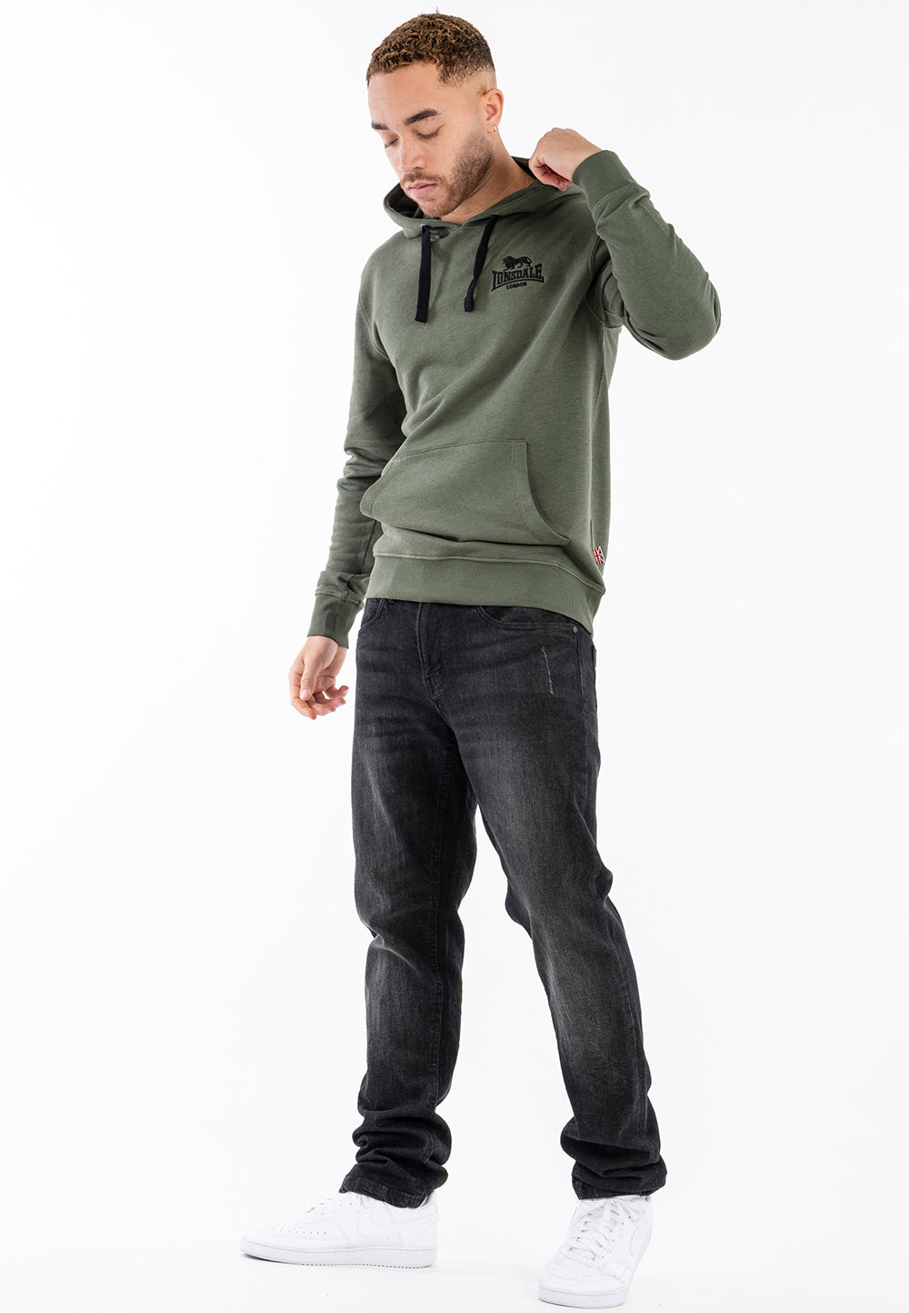 Sudadera Capucha LONSDALE MAYWICK - Olive/Black