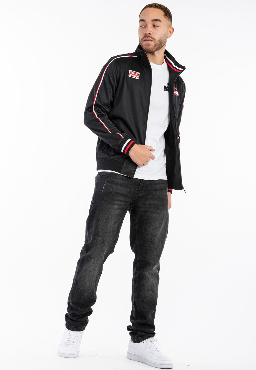 Chaqueta LONSDALE SKELLBERRY - Black/Red/White