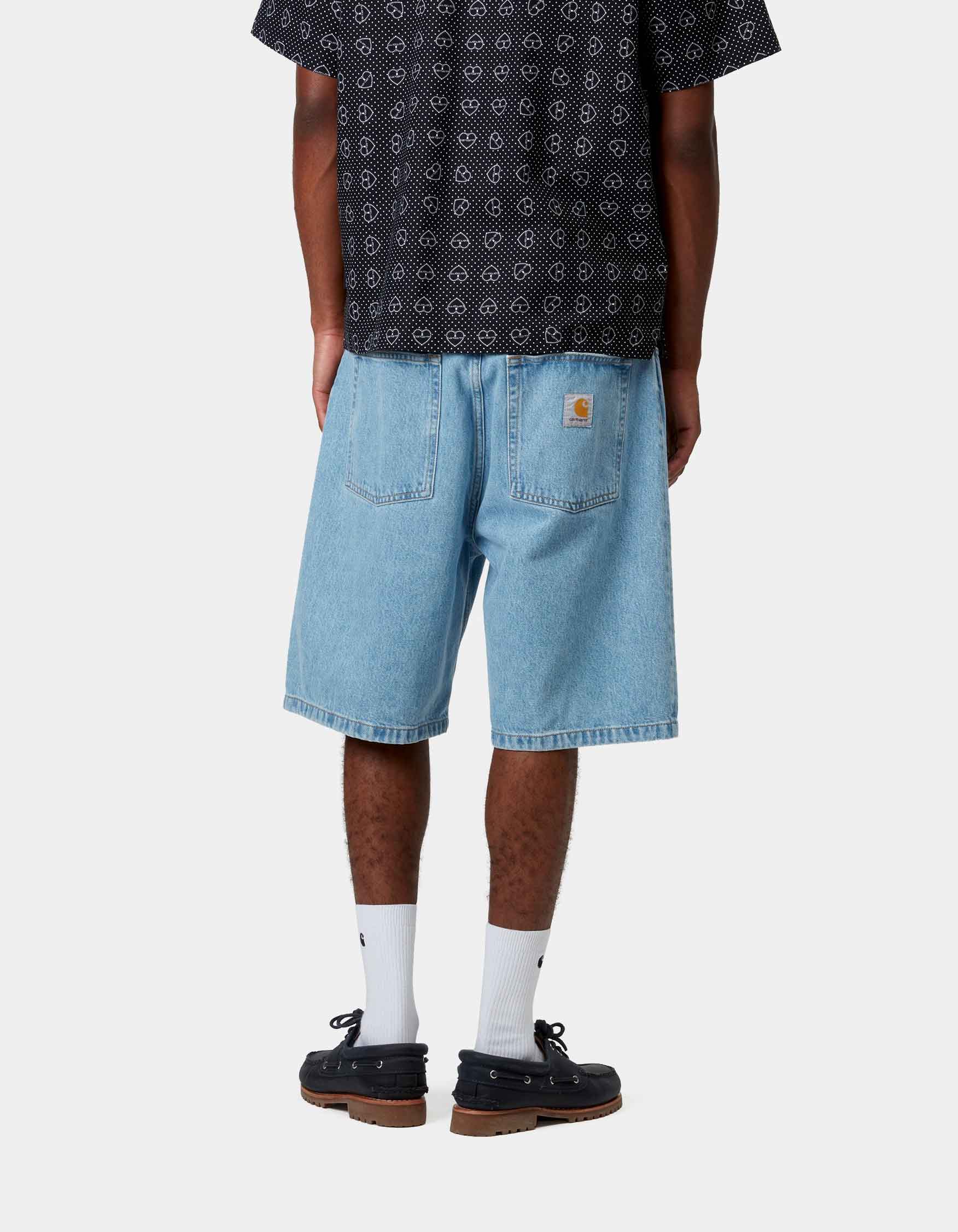 Bermuda CARHARTT WIP BRANDON - Blue Stone Bleached