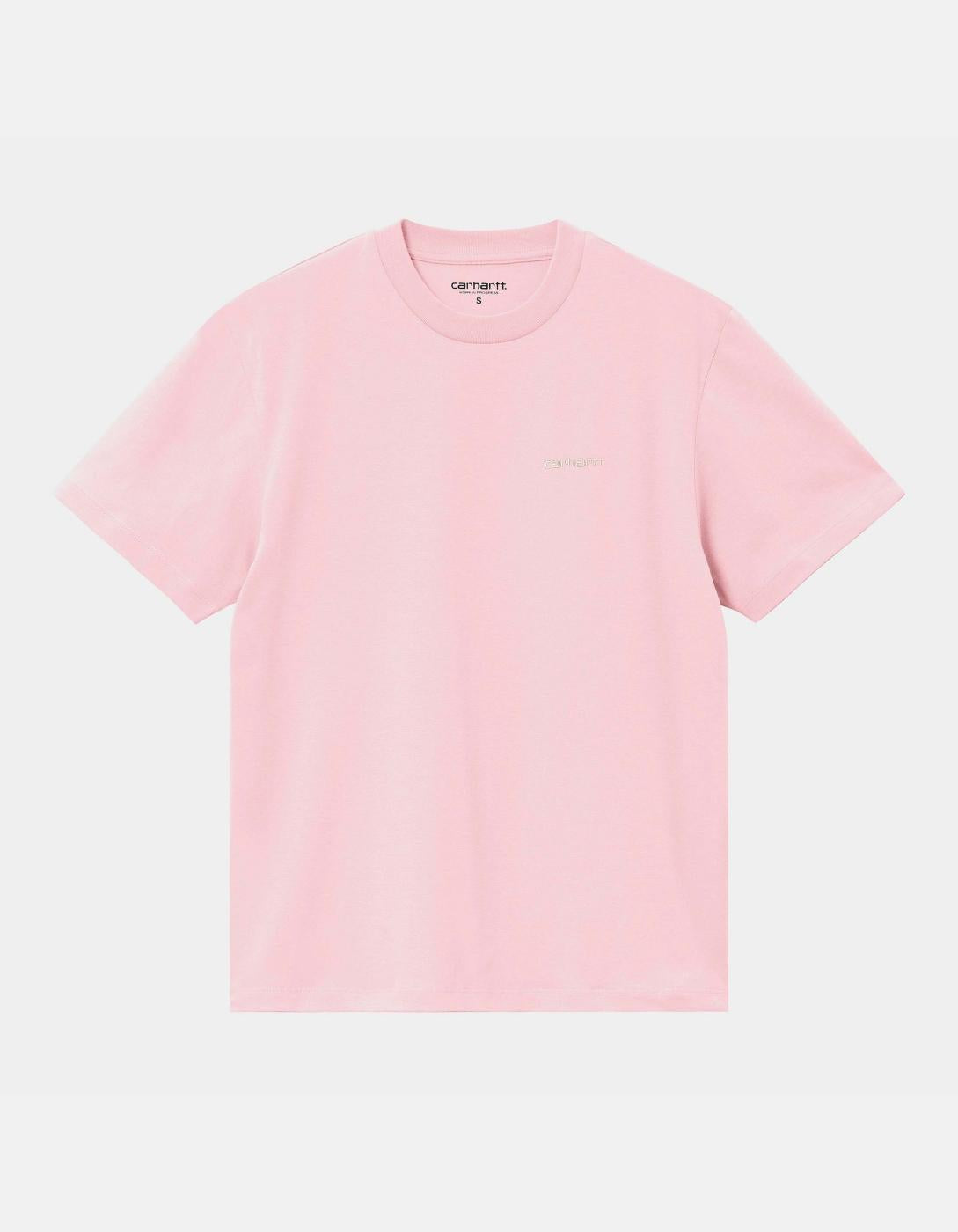 Camiseta CARHARTT WIP W' SCRIPT EMBROIDERY - Air Pink / Wax