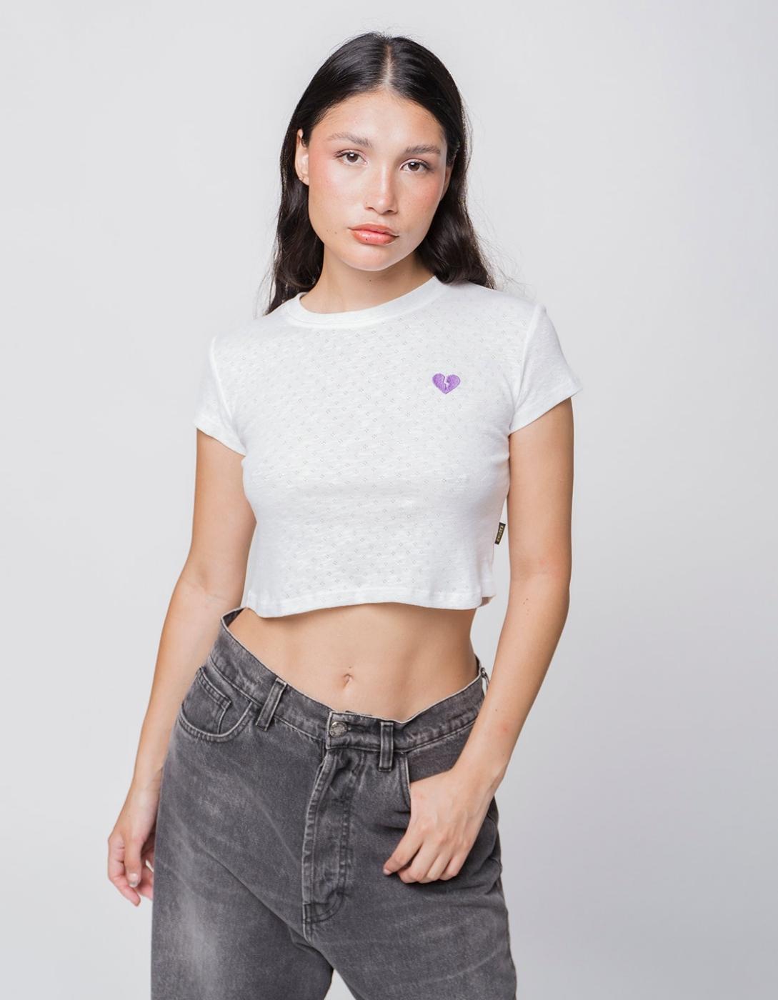 Camiseta KAOTIKO BROKEN HEART - White/Mallow