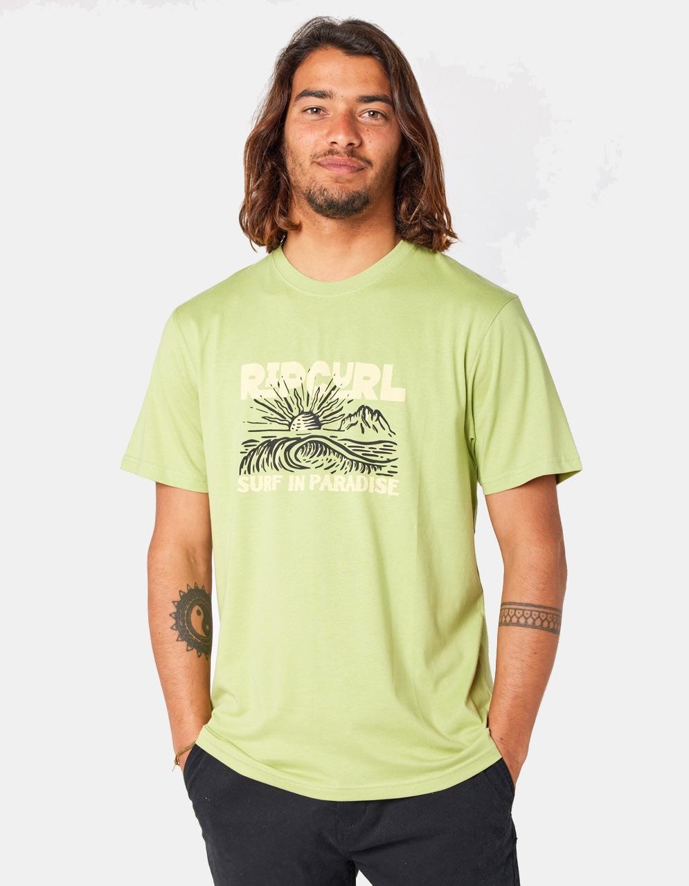 Camiseta RIP CURL PARADISE LAND - Light Khaki