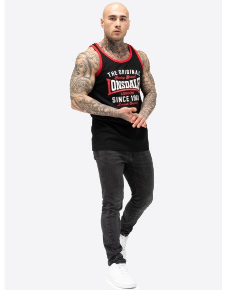 Camiseta Tirantes LONSDALE ANDOVER - Black/Red/White