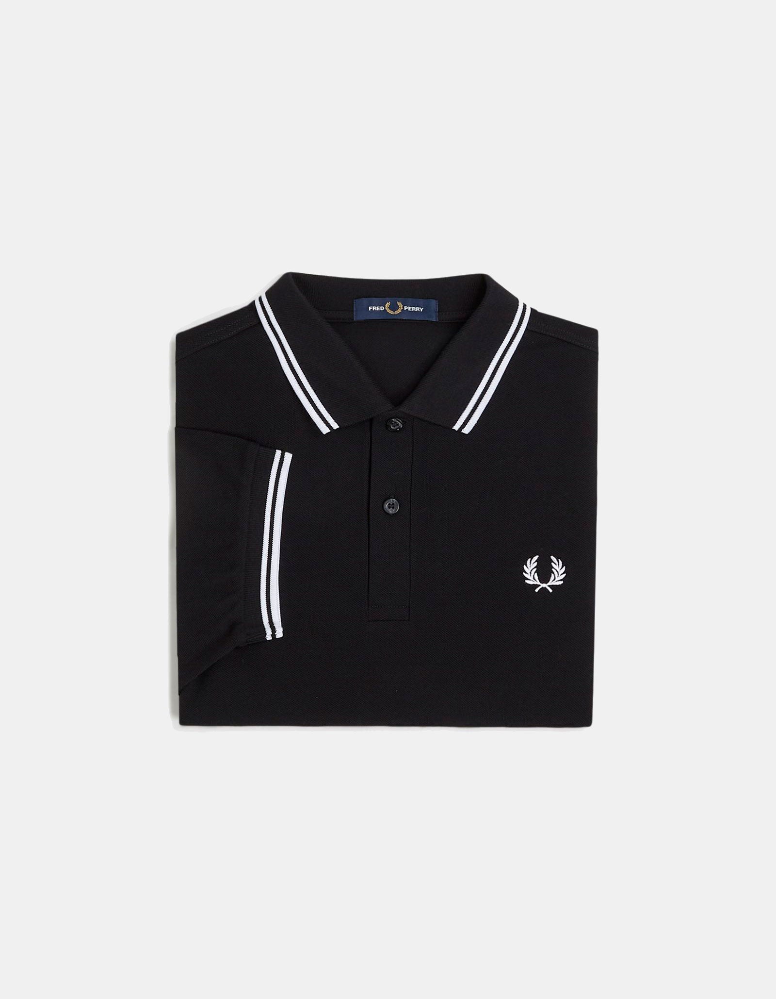 Polo FRED PERRY M3600 - Black/White/White