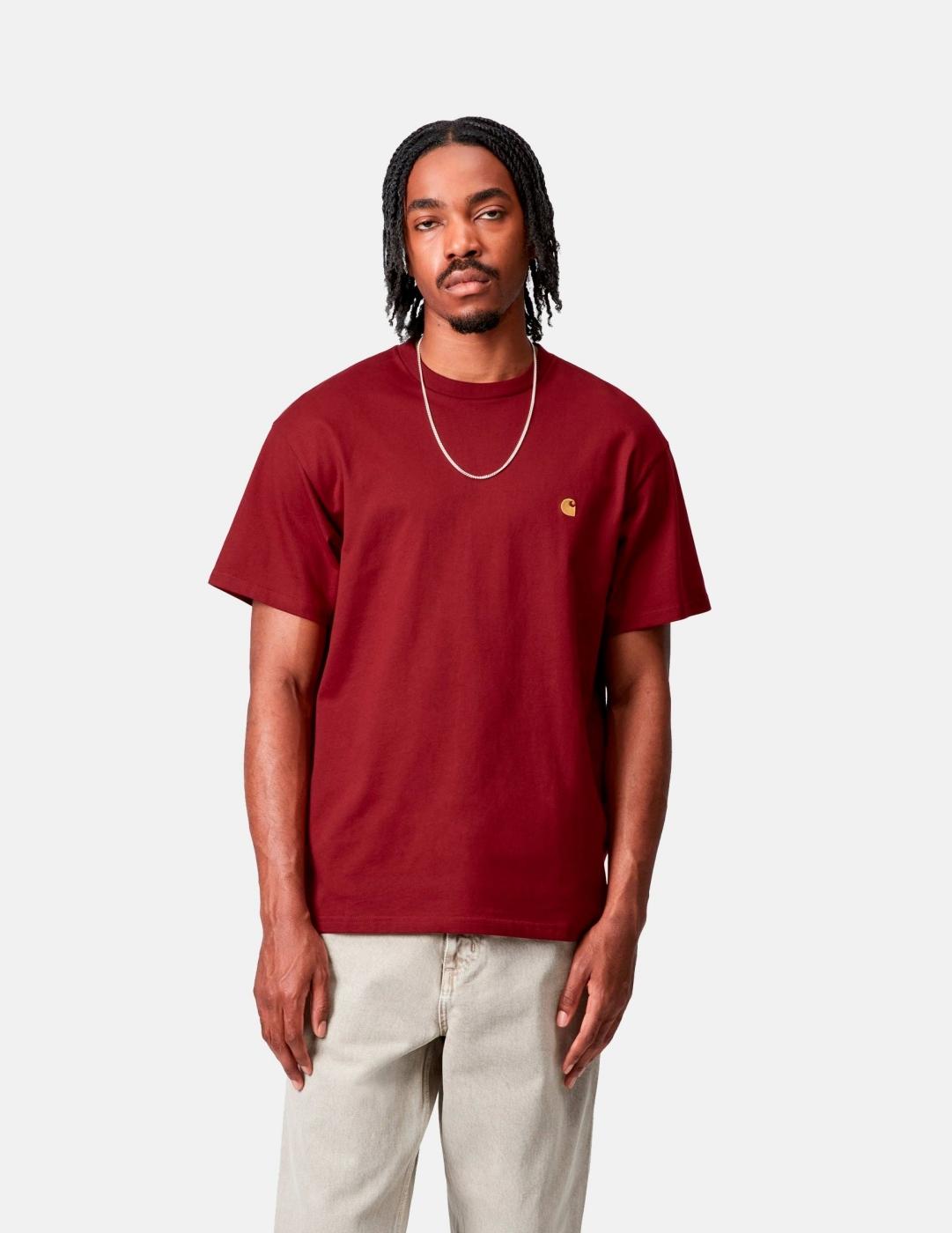 Camiseta CARHARTT WIP CHASE - Scarlet / Gold