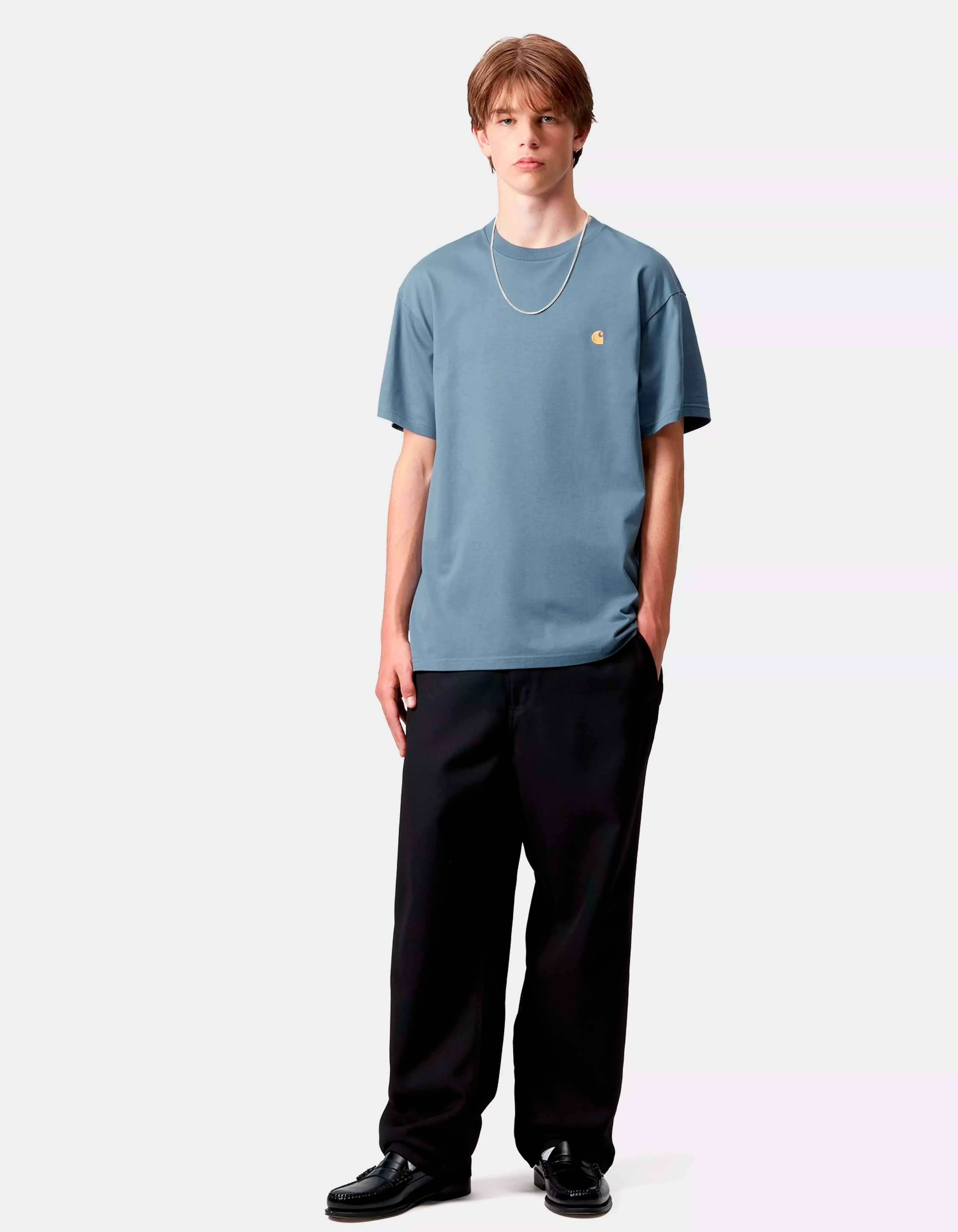 Camiseta CARHARTT WIP CHASE - Angelite / Gold