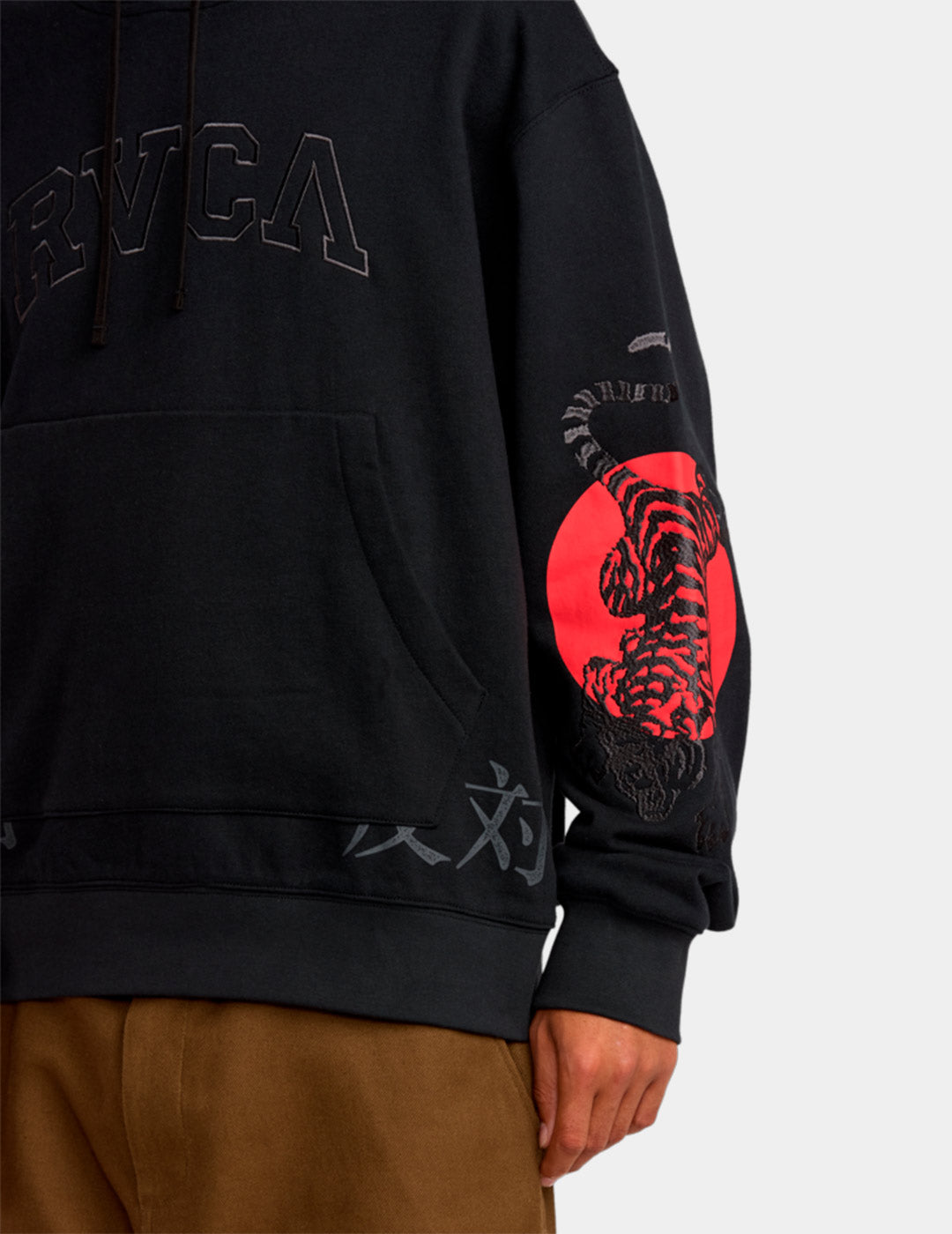 Sudadera Capucha RVCA TIGER SUN - Red/Vivid Blue