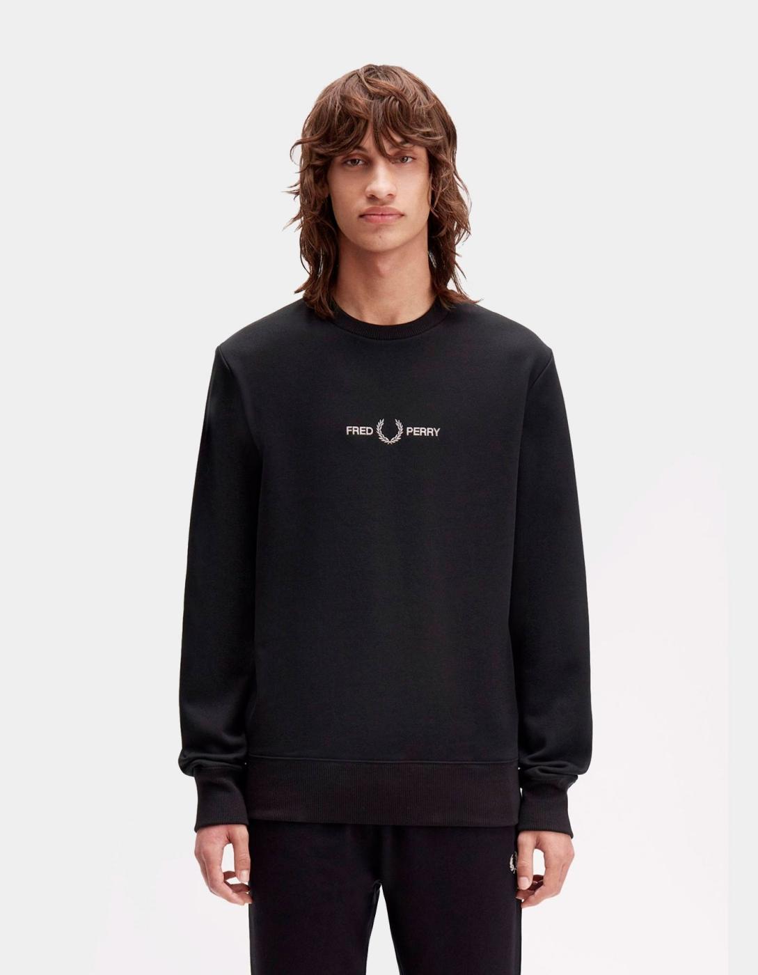Sudadera Crew FRED PERRYM4727 - Black