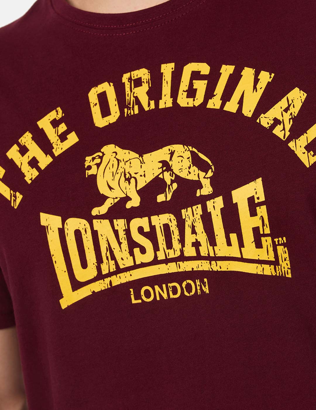 Camiseta LONSDALE ORIGINAL - Vintage Oxblood