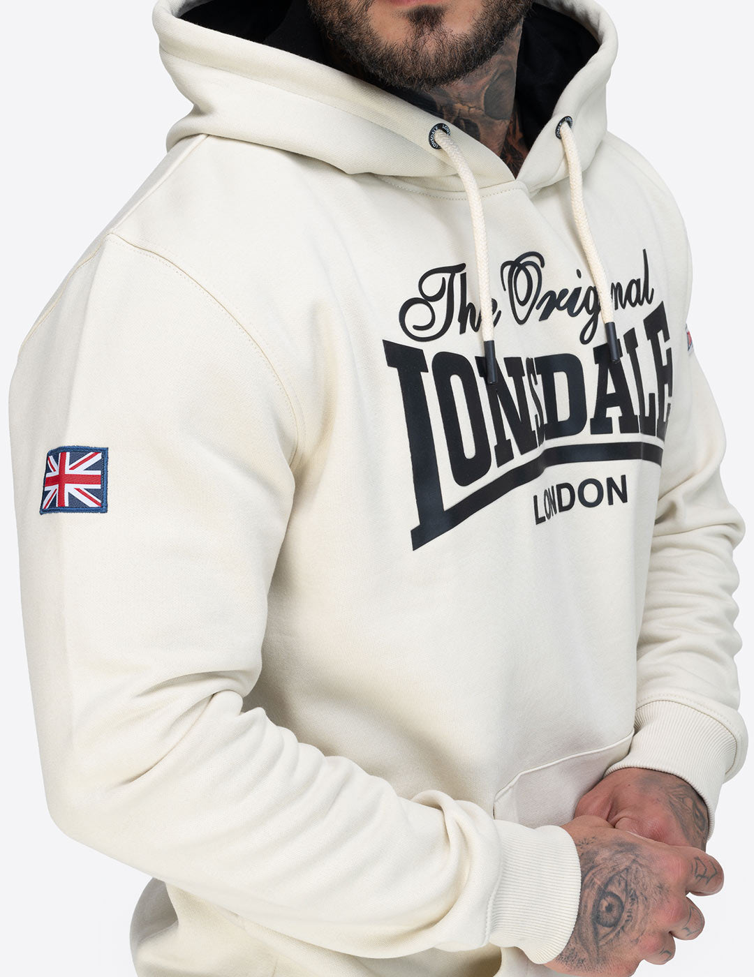 Sudadera Capucha LONSDALE ATHERTON - Beige/Black