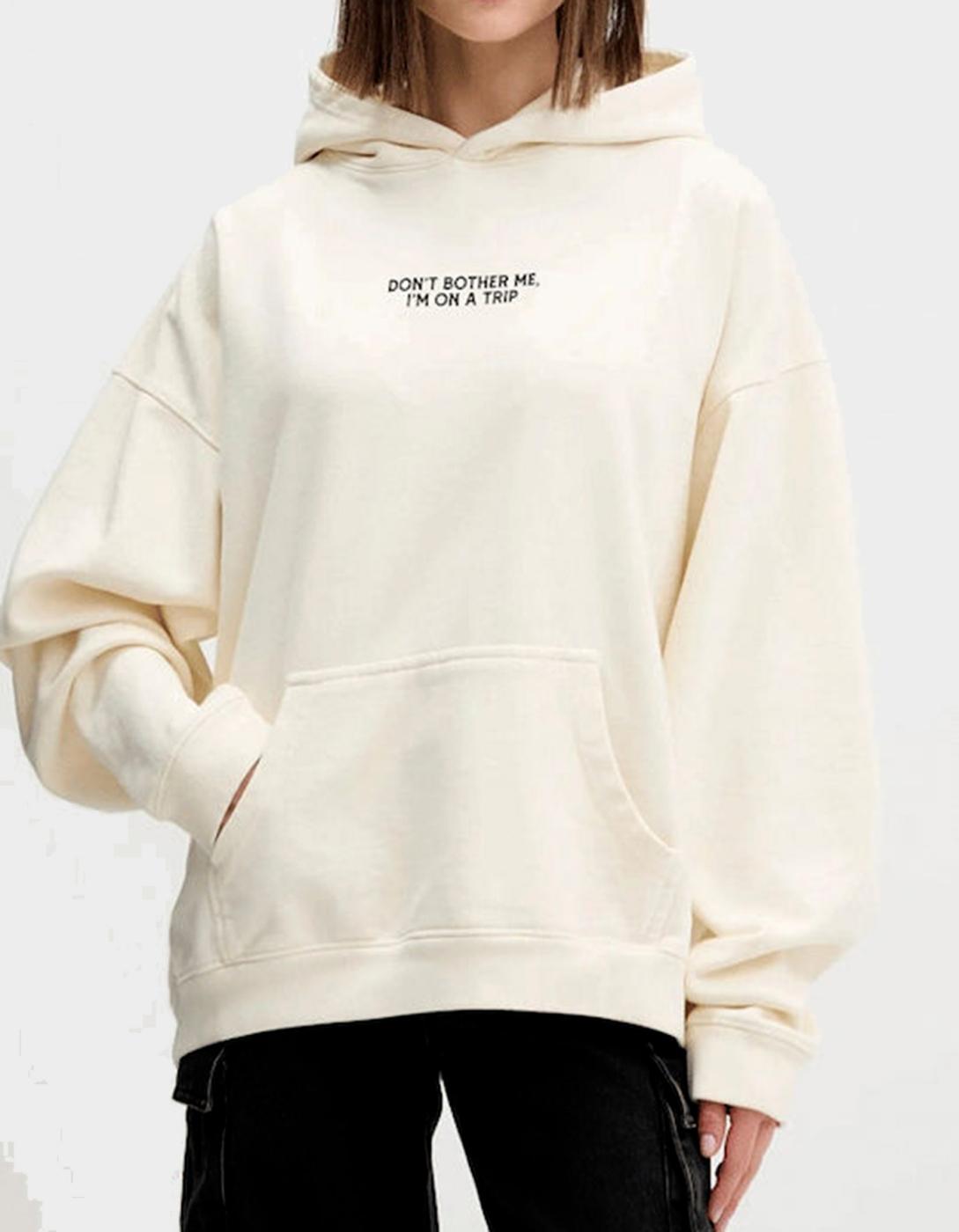 Sudadera Cap. KAOTIKO WASHED BUSY CUPID - Ivory