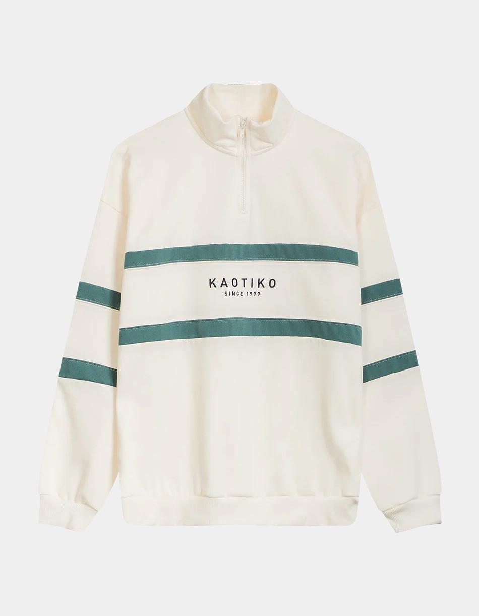 Sudadera Crew KAOTIKO BERWIN - Ivory/Heura
