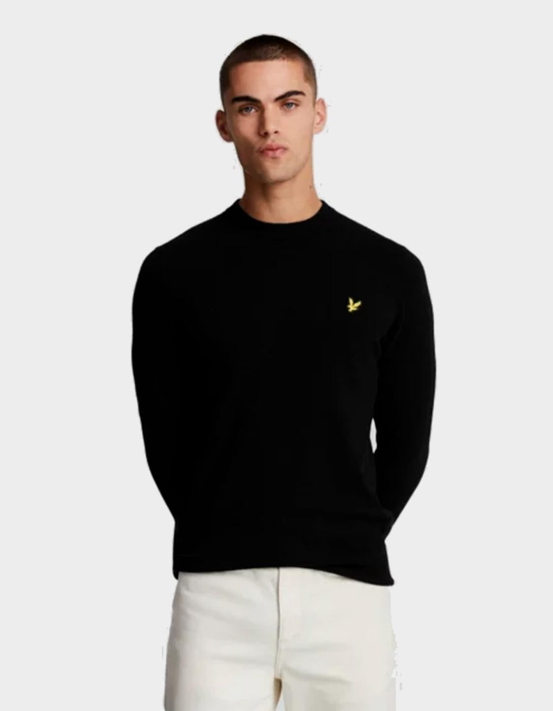 Jersey Lyle & Scott KN2114V - Jet Black Marl