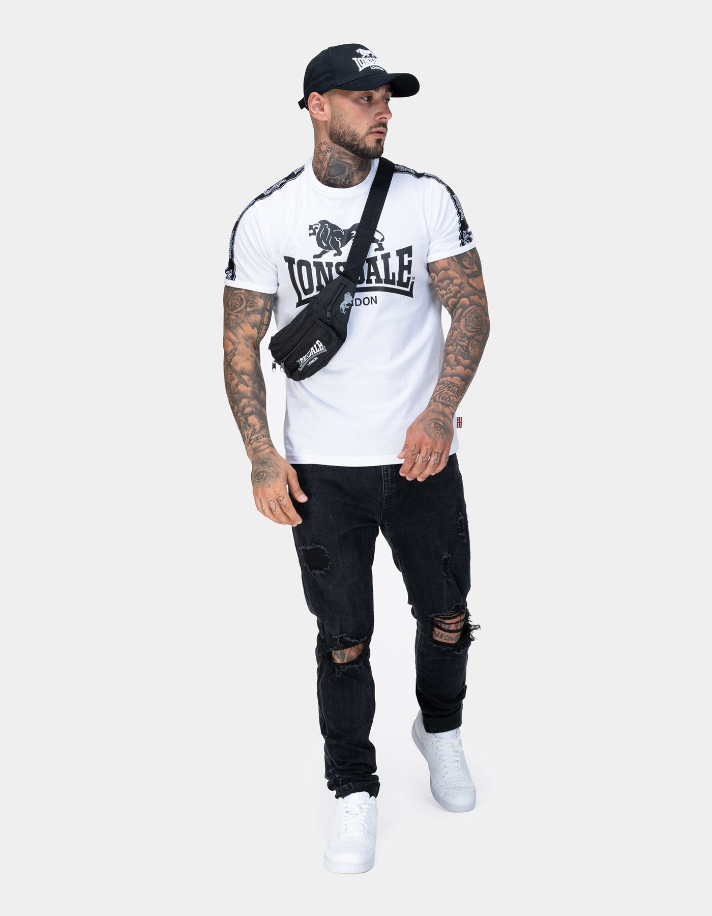 Camiseta LONSDALE STOUR - White/Black