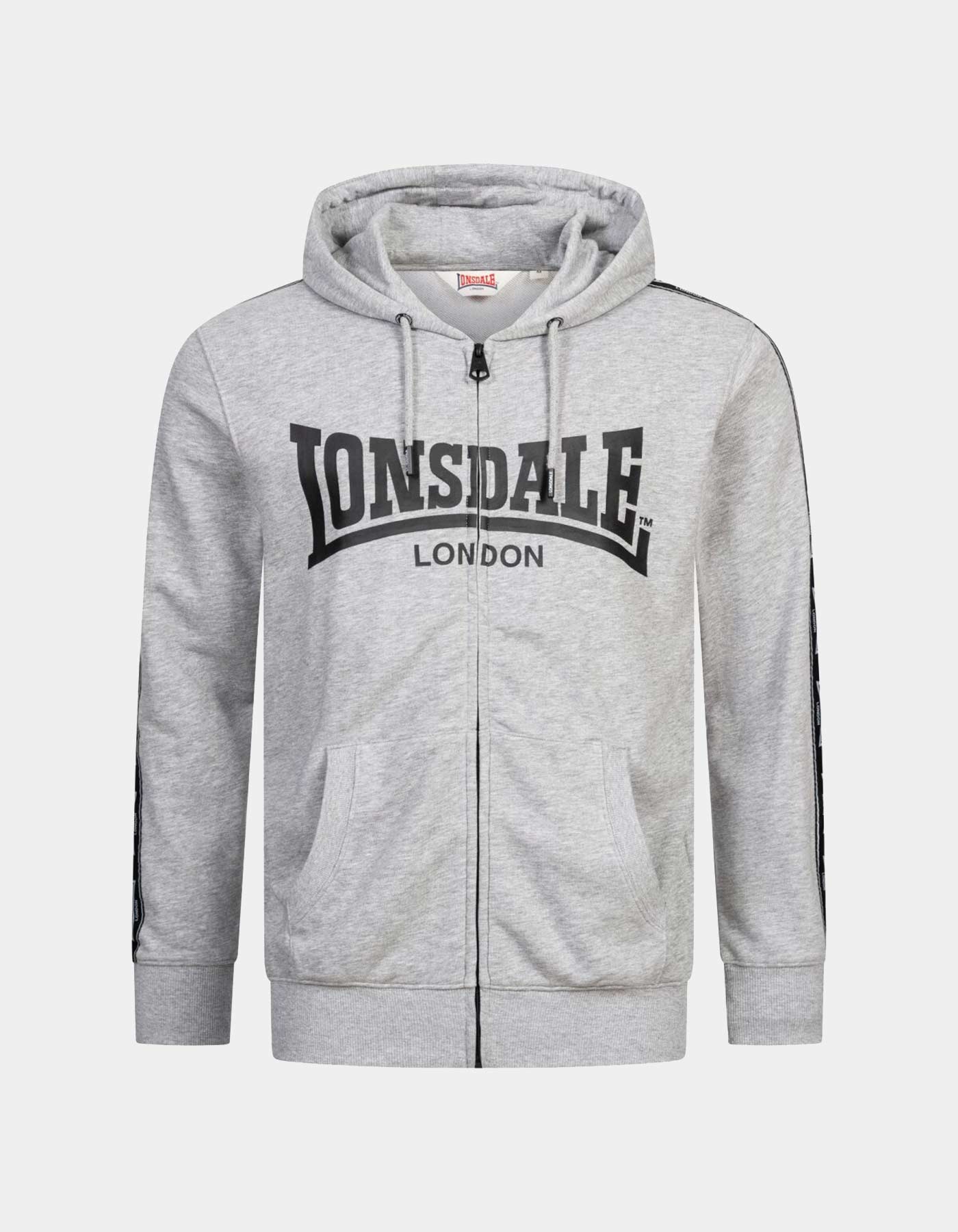Sudadera Capucha LONSDALE BIGTON - Marl Grey/Black/White