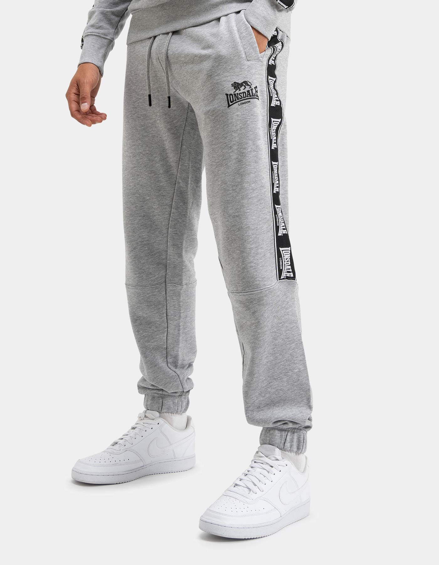 Pantalón Chándal LONSDALE GRUTNESS - Marl Grey/Black/White